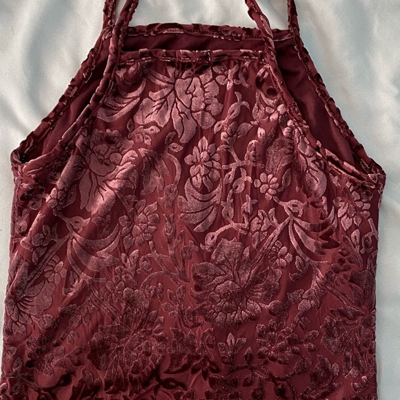 Velvet patterned halter top GARAGE - Picture 4 of 5